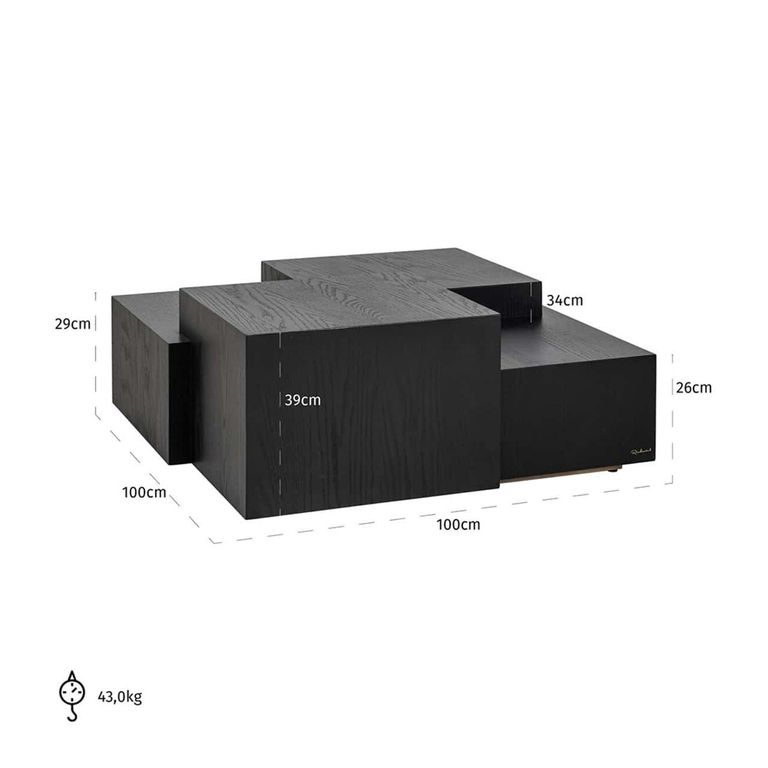 Lennox Dark Wood Coffee Table