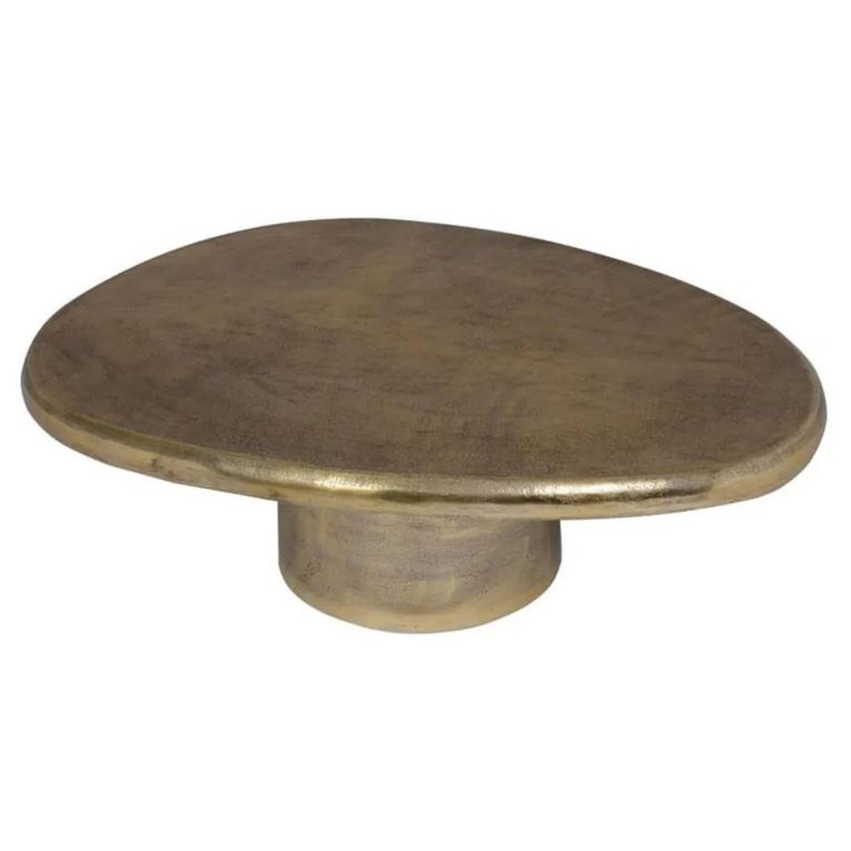 Pulitzer Brushed Gold Metal Coffee Table
