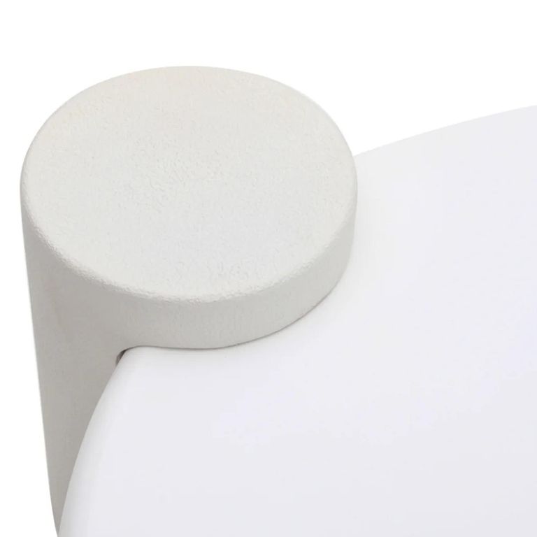 Geo White Coffee Table - Low - Abstract