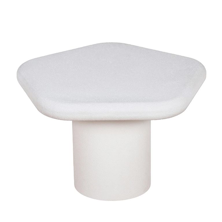 Geo White Coffee Table - Low - Pentagon