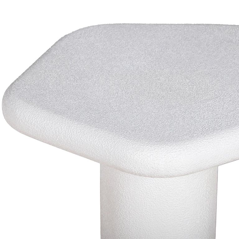 Geo White Coffee Table - Low - Pentagon