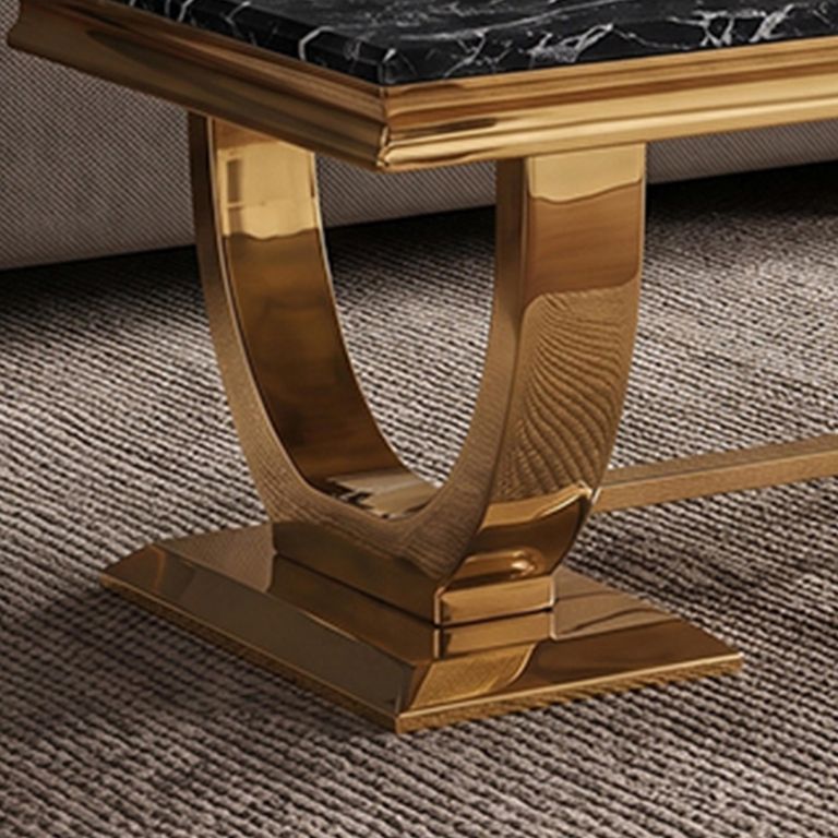 Glacier Coffee Table - Black Marble & Gold