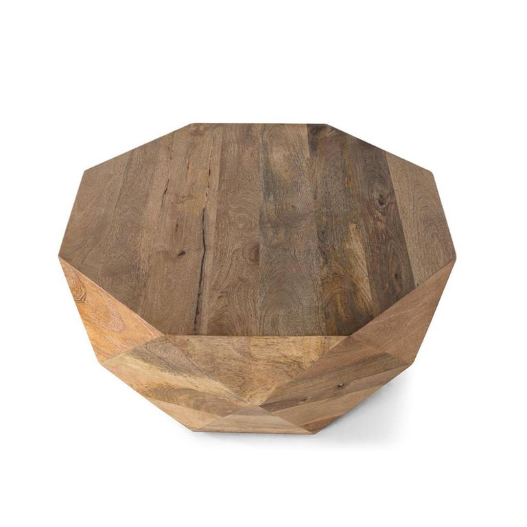 Abermaw Coffee Table - Mango Wood - Octagonal