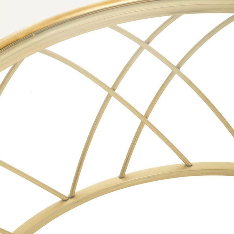 Ackley Coffee Table - Round - Clear Glass - Gold Legs