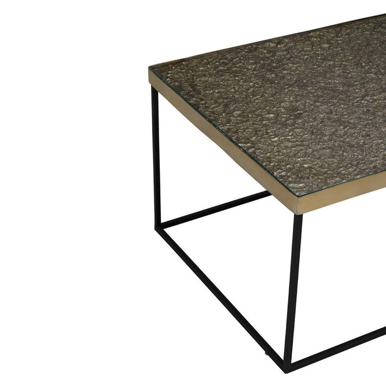 Akola Coffee Table - Glass and Gold