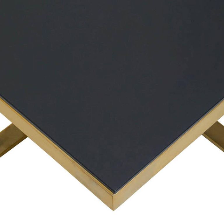 Alana Coffee Table - Black Glass and Gold Square - Variation Available