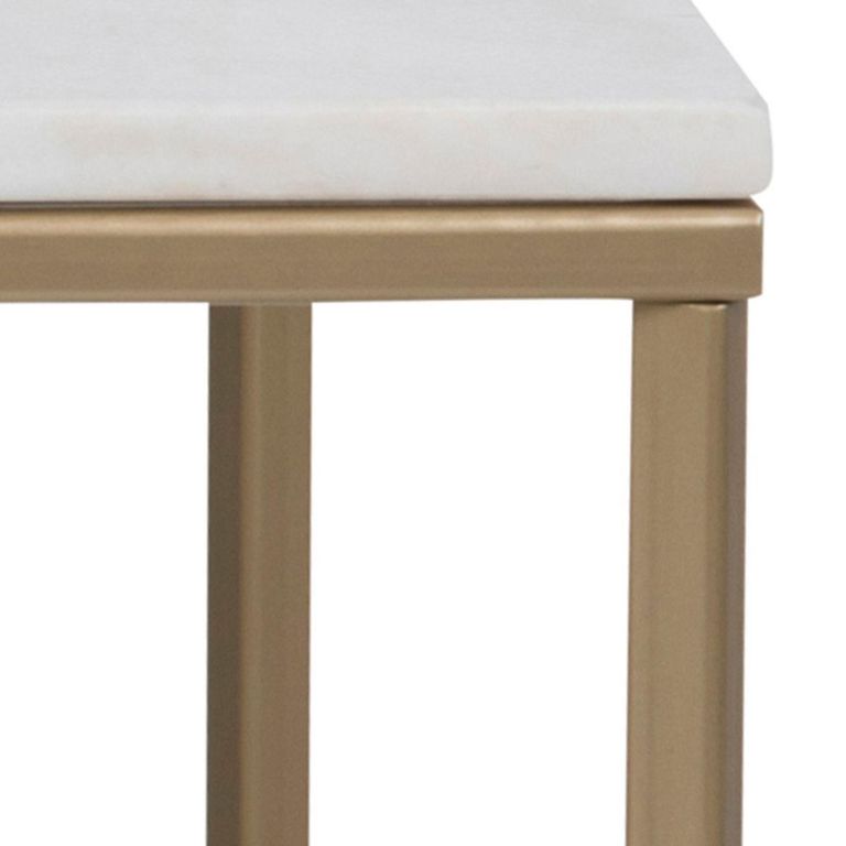 Alisma White Marble Top Coffee Table