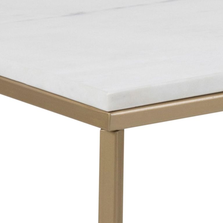 Alisma White Marble Top Coffee Table