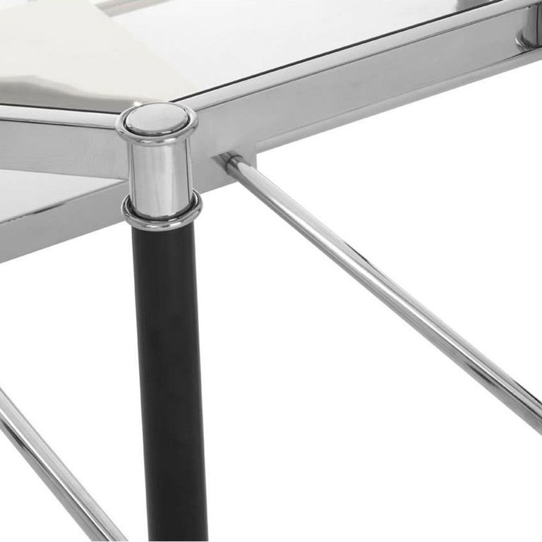 Allessi Coffee Table - Clear Glass and Chrome - Octagonal