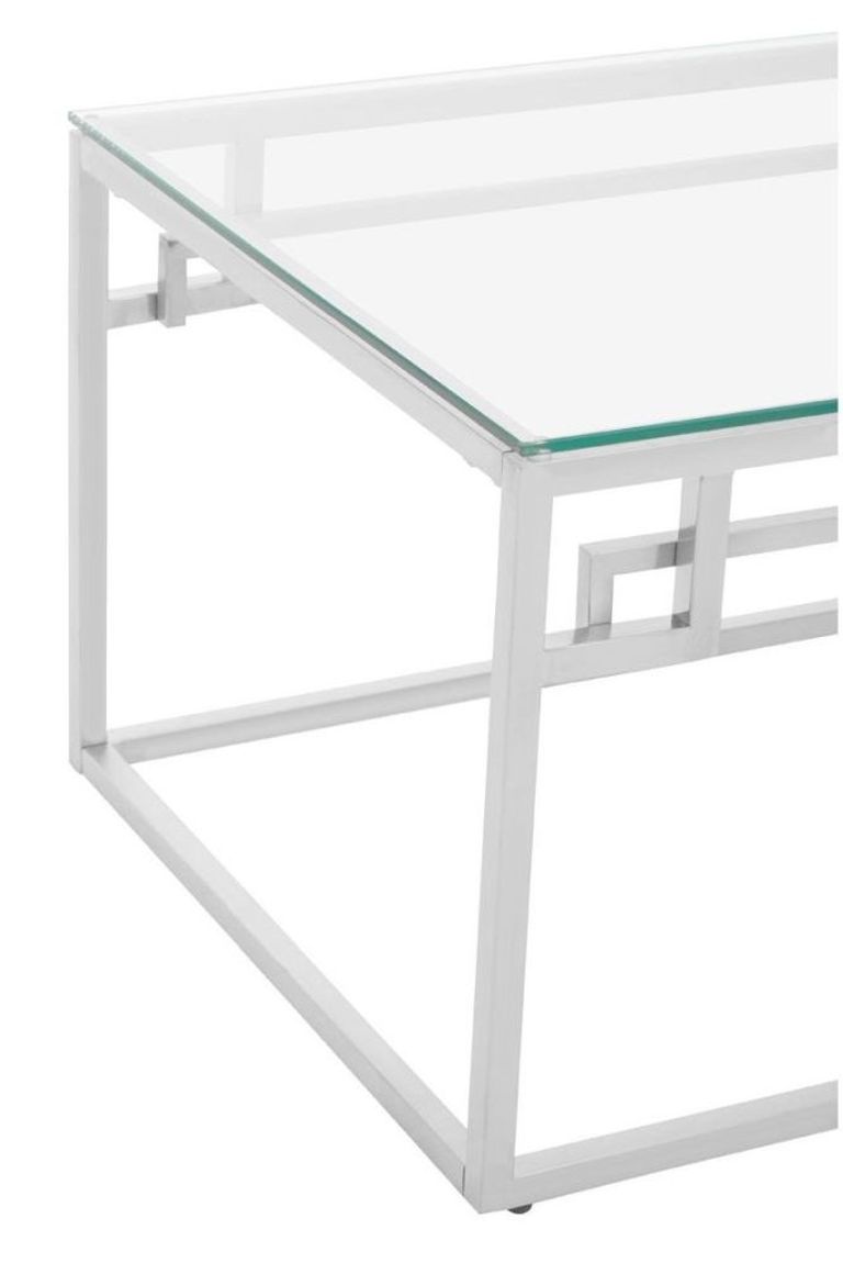 Allure Coffee Table - Glass - Silver Base