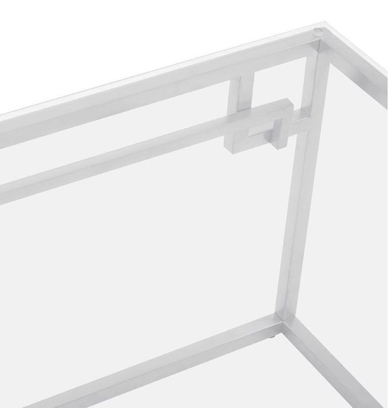 Allure Coffee Table - Glass - Silver Base