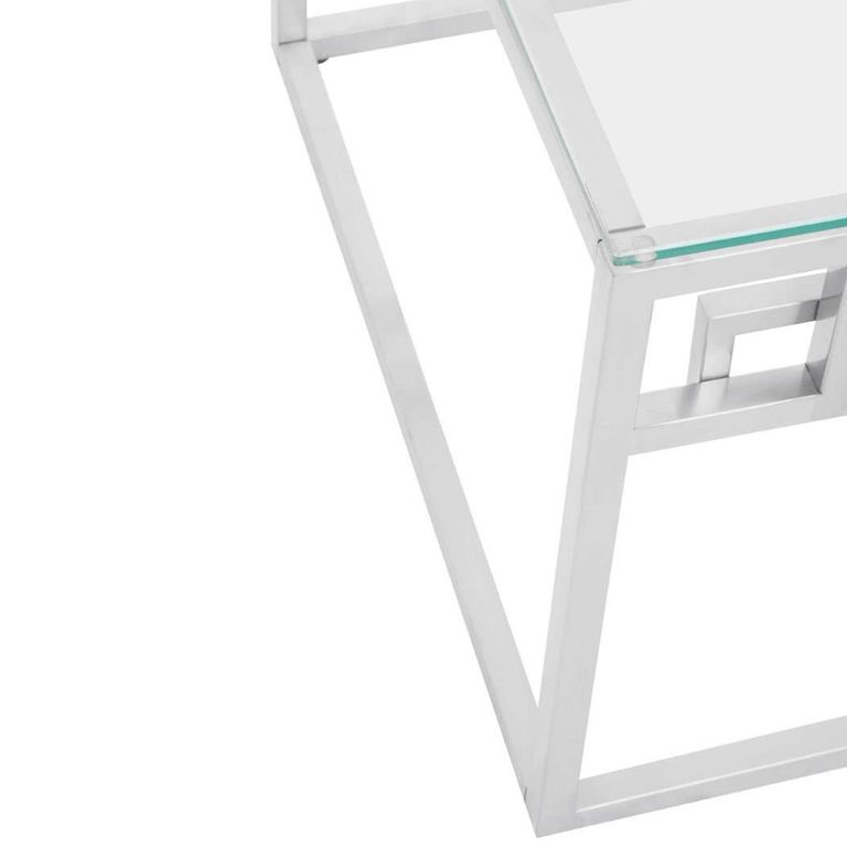 Allure Coffee Table - Glass - Silver Base