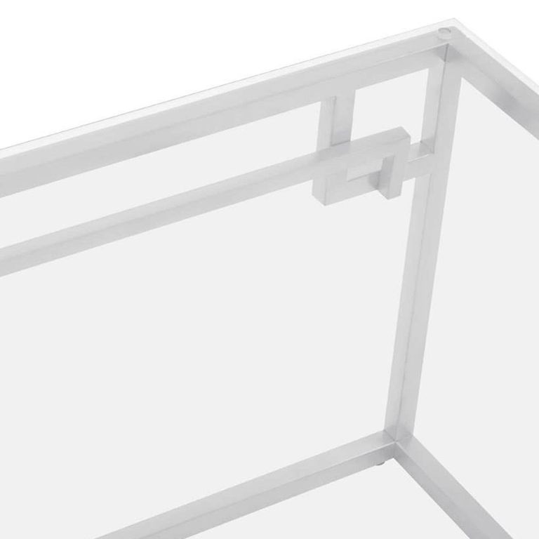 Allure Coffee Table - Glass - Silver Base