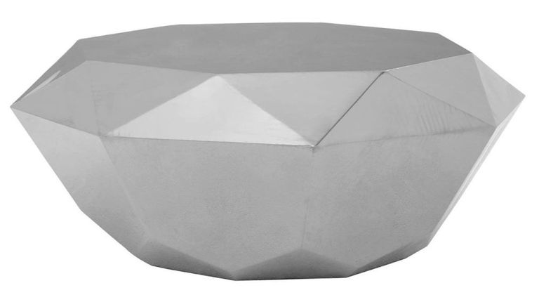 Allure Diamond Shape Coffee Table - Silver