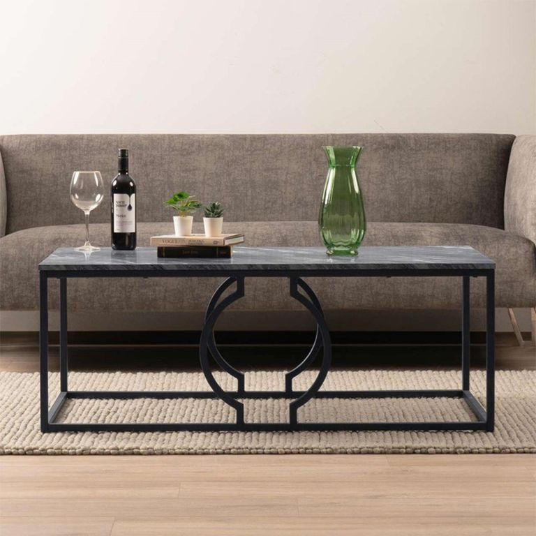 Alora Coffee Table - Black Marble Effect