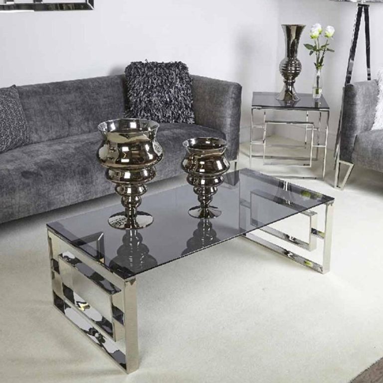 Apex Coffee Table - Clear Glass and Chrome