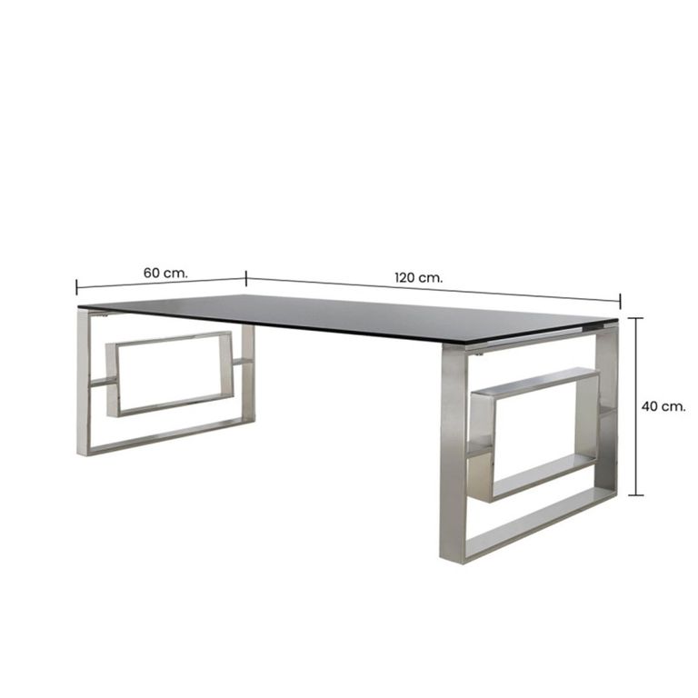 Apex Coffee Table - Clear Glass and Chrome
