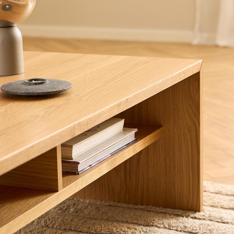 Arlon Coffee Table - Oak with Shelf