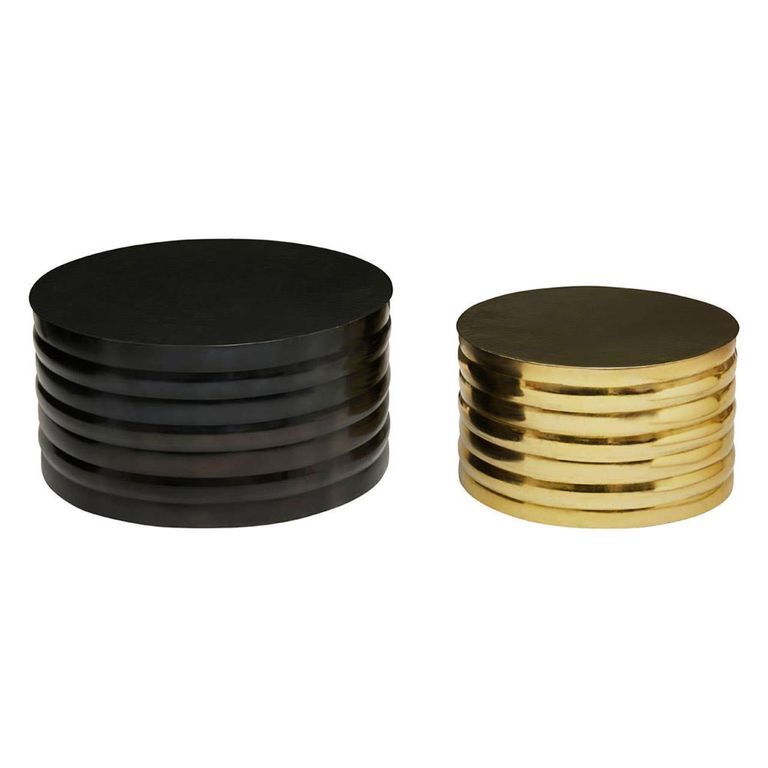 Arti Coffee Tables - Set of 2 - Round - Black - Metal