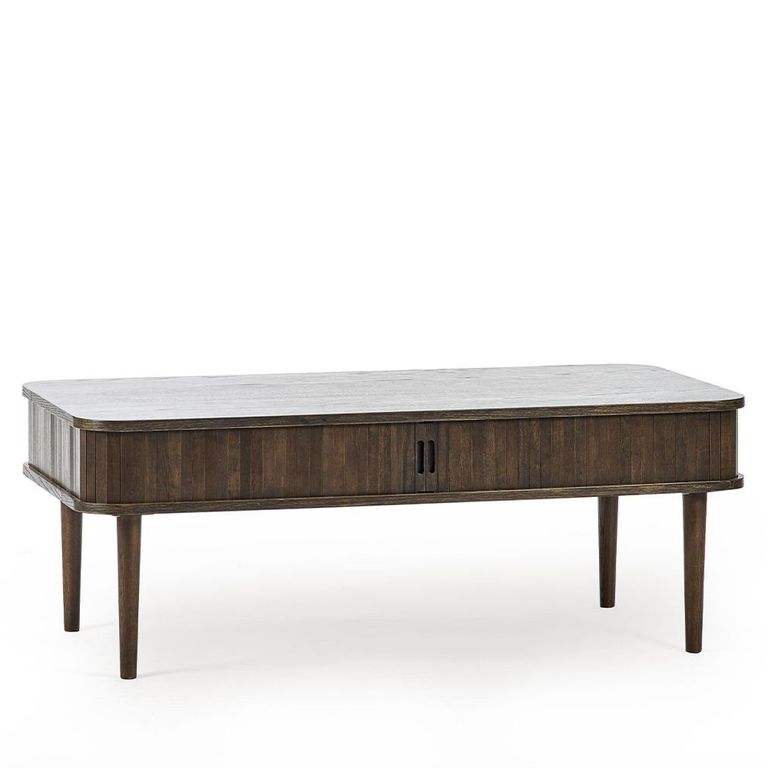 Arya Ribbed Dark Oak Coffee Table