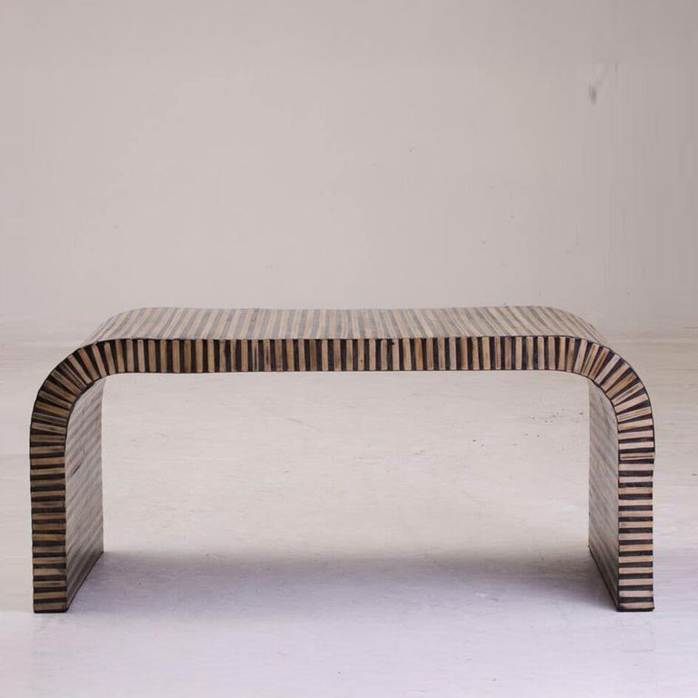 Bambusa Coffee Table - Curved - Bamboo Inlay