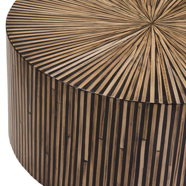 Bambusa Coffee Table - Round - Bamboo Inlay