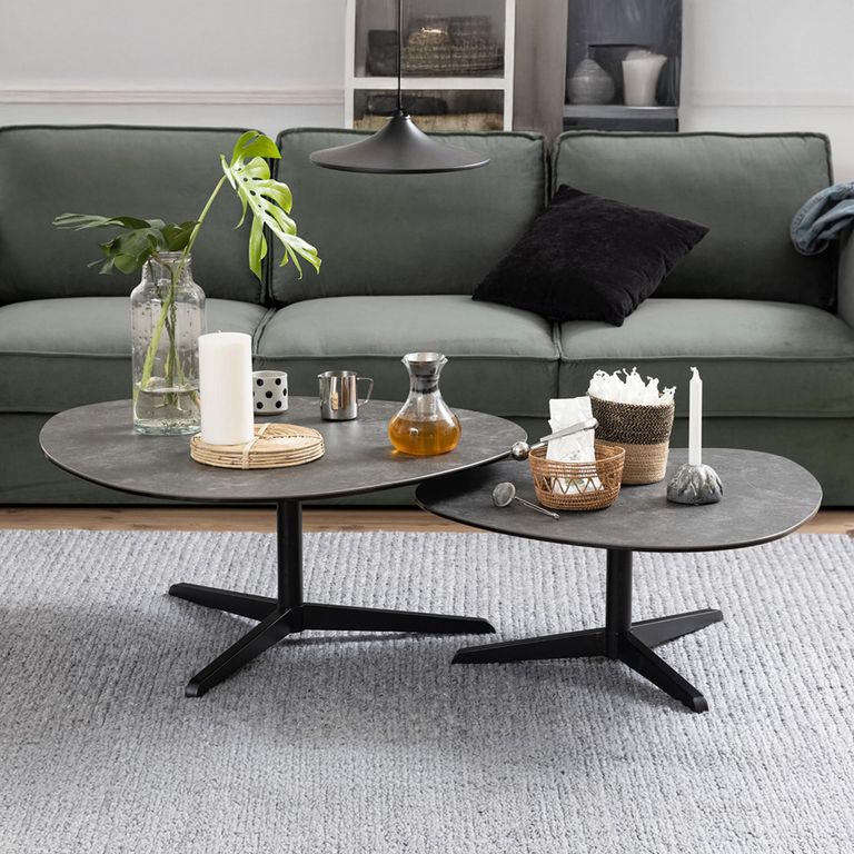 Barnsley Coffee Table - Large - Black Fairbanks Ceramic