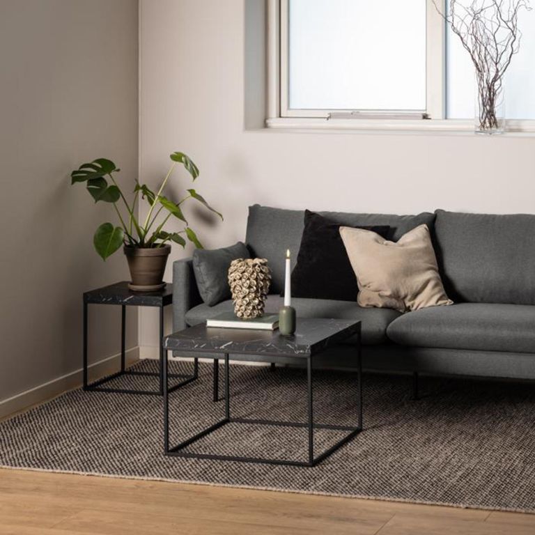 Barossa Coffee Table - Square - Black Marble Effect