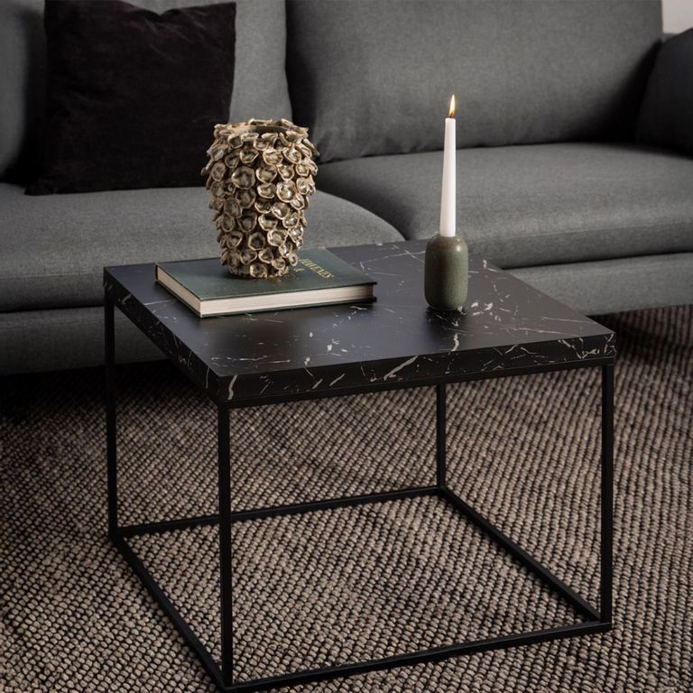 Barossa Black Marble Square Coffee Table