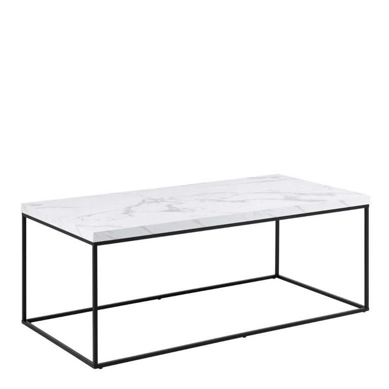Barossa White Marble Effect 110cm Coffee Table