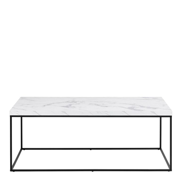 Barossa White Marble Effect 110cm Coffee Table