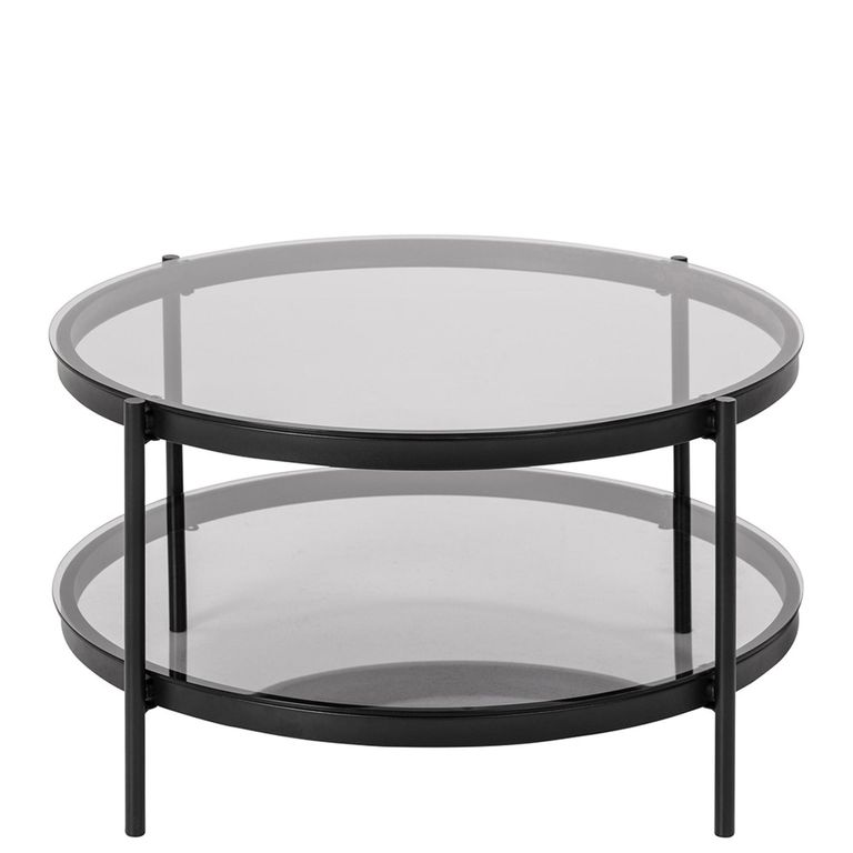 Bayonne Coffee Table - Round - Smoked Glass