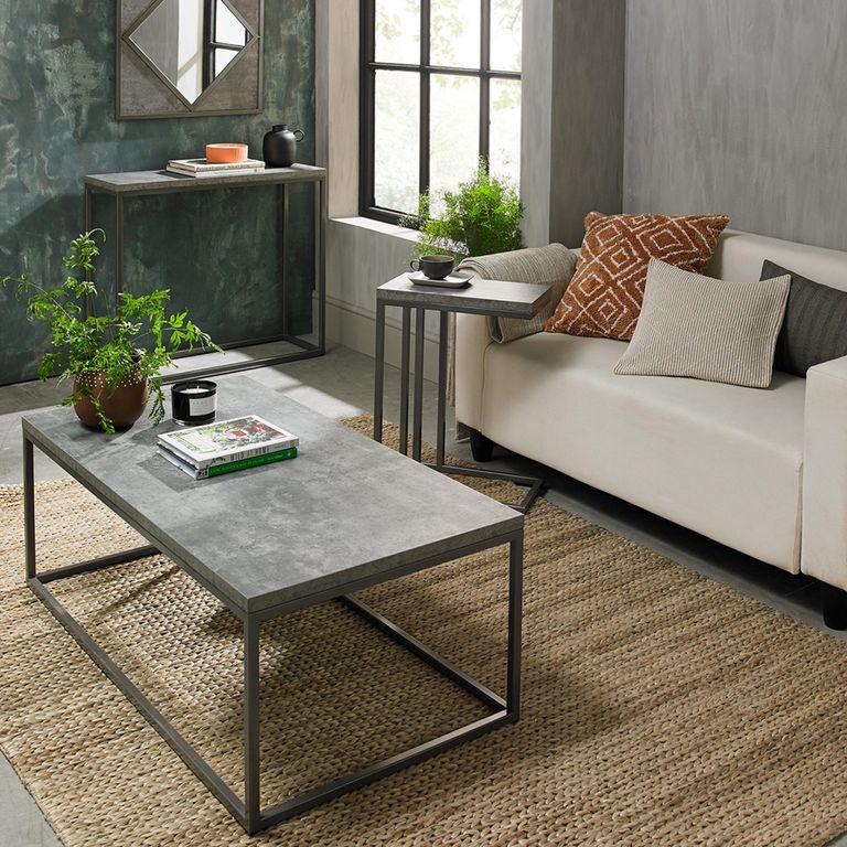 Renzo Zinc & Dark Grey Coffee Table