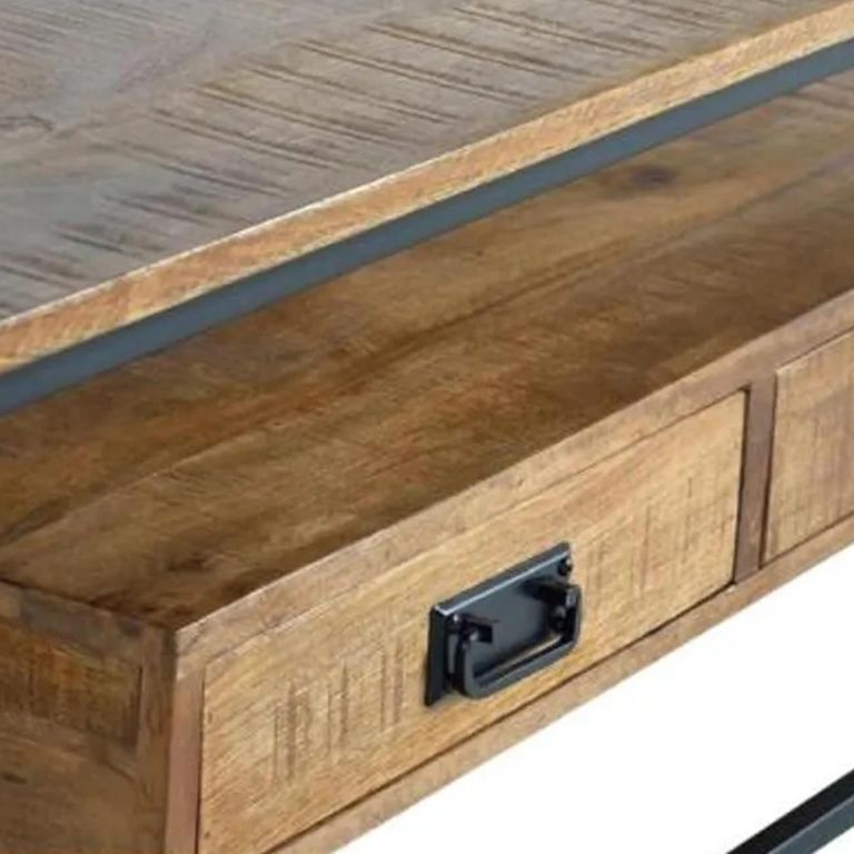 Bergamo Coffee Table - Industrial Style - Mango Wood - 2 Drawer