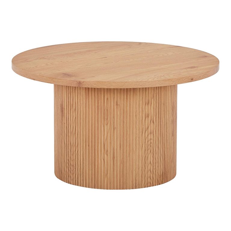 Boavista Coffee Table - Round - Fluted - Natural Wood