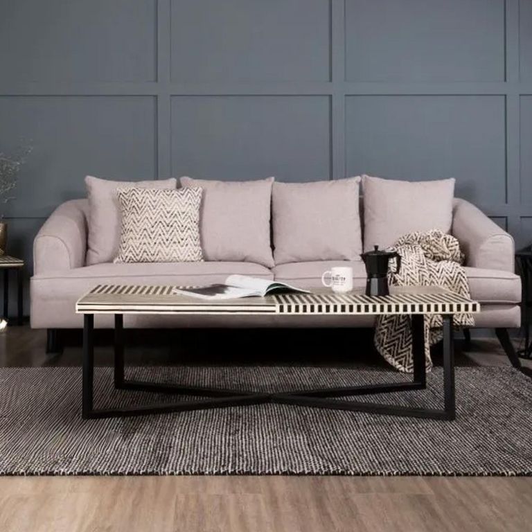 Boho Coffee Table - Black Bone Inlay