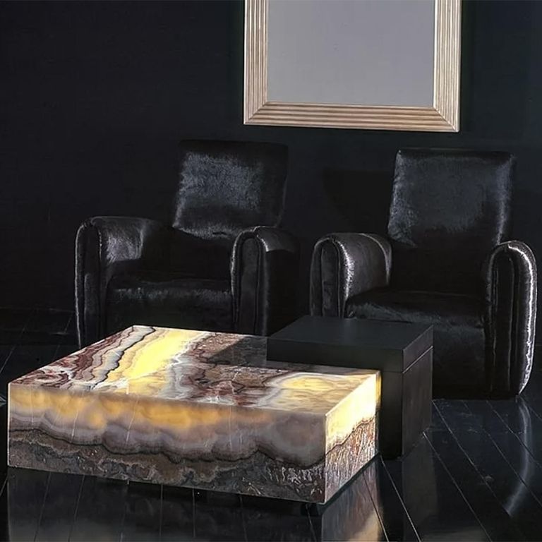Box Coffee Table - Marble with Light - Variation Available