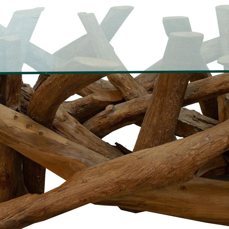 Branchwood Coffee Table - Glass Top