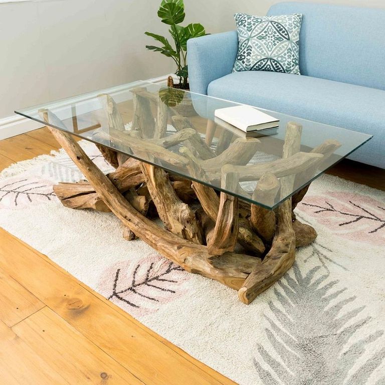 Branchwood Coffee Table - Glass Top