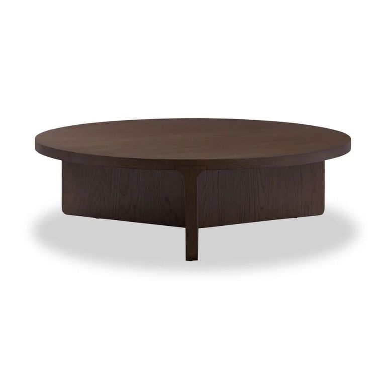 California Coffee Table - Large Round - Dark Oak