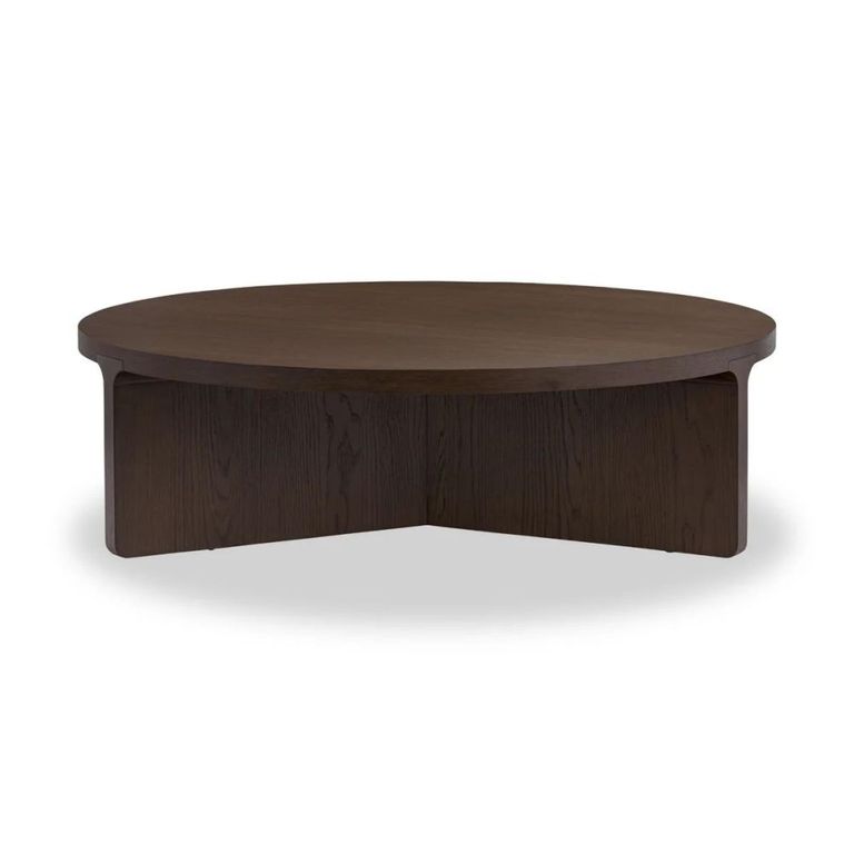 California Coffee Table - Large Round - Dark Oak
