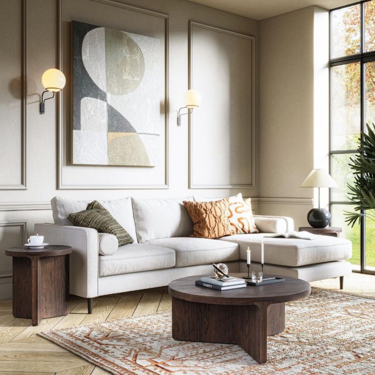 California Coffee Table - Round - Dark Oak