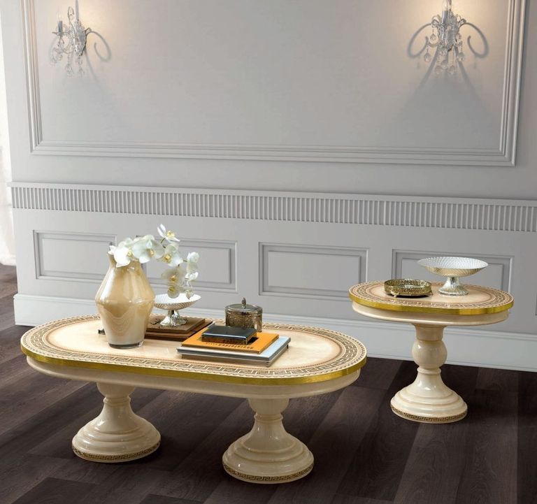 Aida Coffee Table - Oval - Ivory