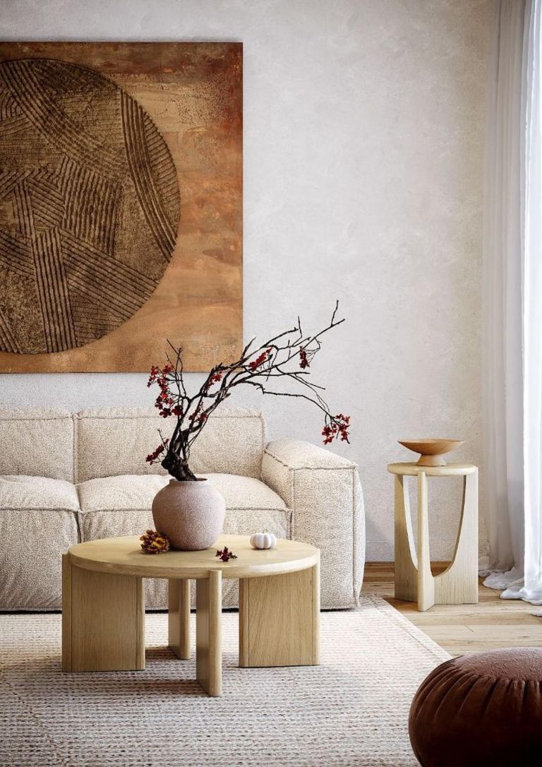 Cara Round Coffee Table - Oak