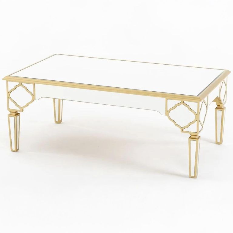 Casablanca Mirrored Gold Trim Coffee Table