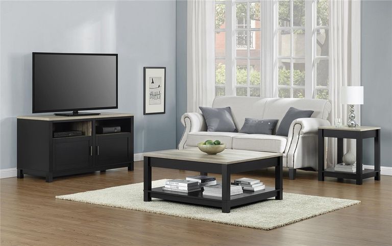 Castro Coffee Table in Weathered Oak and Black - 5047196PCOMUK