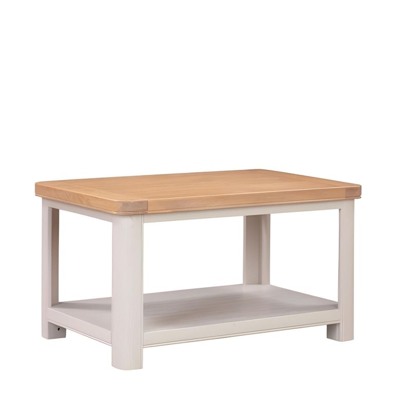 Clarion Coffee Table - with Shelf - Oak and Grey