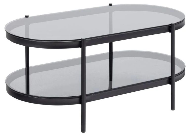 Clearance  - Briar Glass Oval 95cm Coffee Table - FSS15962