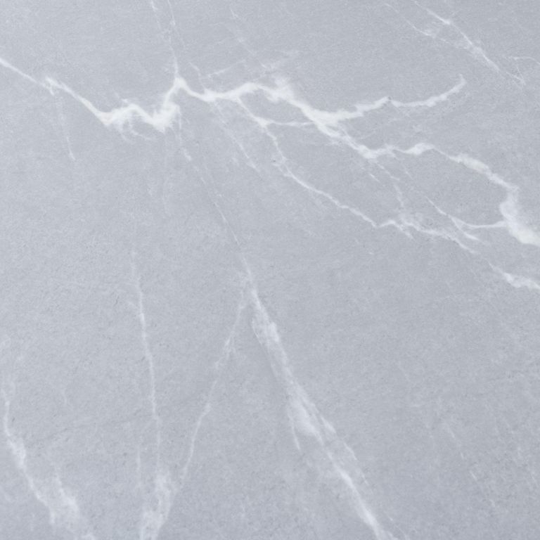 Clearance - Chopstick Grey Glass Round Coffee Table with Chrome Metal Legs