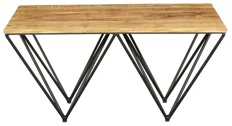 Clearance - Cosgrove Industrial Chic Coffee Table - Mango Wood with Black Metal Hairpin Legs - Brand New Item